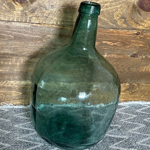 8 Liter Demijohn, Viresa Green Glass Bottle Jug Vintage Antique Carboy - Picture 10 of 16